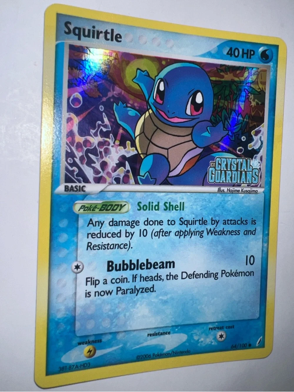 Pokemon Squirtle Trading Card - Blue, Yellow